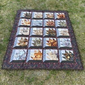 Vintage animal patchwork quilt